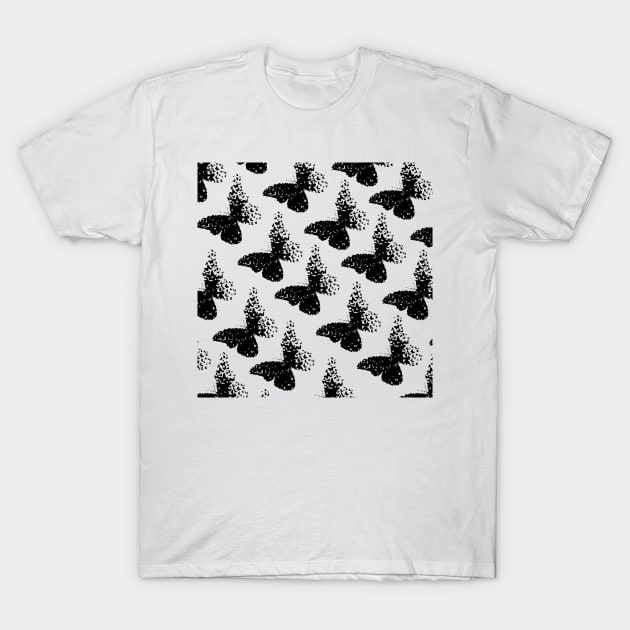 Butterfly black T-Shirt by JequiPrint